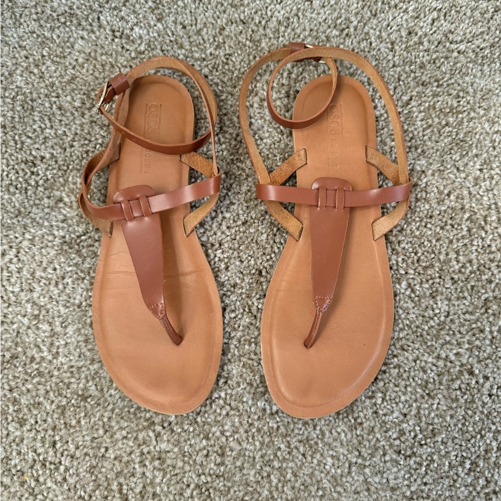 ASOS Tan Leather Sandals